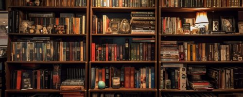 abundant-collection-antique-books-wooden-shelves-generated-by-ai-min